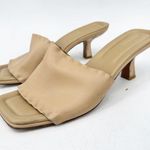 Vince Ceil Mafalda Blonde Nude Leather Marbled Heel Mules Size 10 Photo 1