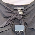 Forever 21 F21 midi dress bodycon Black cut out tie front short sleeve stretch small NWT Photo 4