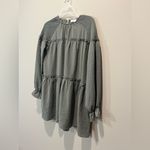Pink Lily Boutique Sage Green Long Sleeve Ruffle Dress Size XS (M/L fit) Photo 3