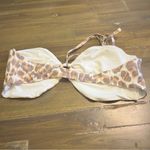 Aerie  Leopard Animal Print Bandeau Bikini Top Halter Tie Cheetah Ring XL Photo 4