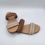 Time And Tru Memory Foam Brown Beaded Sandals Sz 6.5 Photo 0