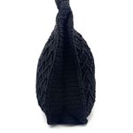 NWT Carlo D’Santi Black Woven Shoulder Bag w/ Coin Purse Crochet Look Tote NEW Photo 3