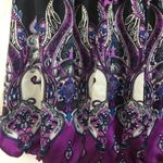 Bebe Silk Paisley Print Bubble Hem Strapless Dress Photo 5