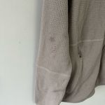 Columbia Gray Waffle Knit Hoodie Size XL Thermal Front Zip lightweight outdoors Photo 2