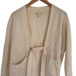 Maje  Wool Cashmere Blend Cardigan Tie Closure Size 3 Large L Ivory Cream Photo 1