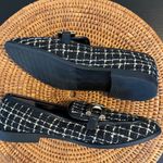 Kenneth Cole  Black and gold Tweed Loafers Photo 7