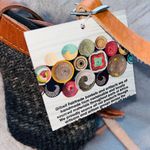 GITZELL Fairtrade African Basket Crossbody Bag NWT Gray Photo 5