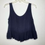 Paper Crane Navy Sleeveless Crop Top Embroidered size S Photo 2