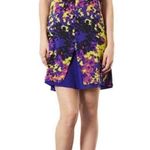 Topshop Colorful Abstract Print Strappy Slip Mini Dress Purple Yellow Size 2 Photo 0