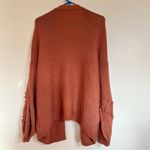 Simplee Apparel Women’s Simplee Open Knit Cardigan Dark‎ Orange Like Color Photo 4
