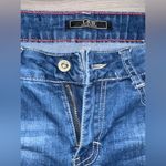L&B  Lucky and Blessed Serape Inlay Patchwork Women’s Fitted Unique Dark Jeans Photo 5