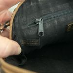 Vintage CEM Woven Leather Bronze, Metallic Gold, Silver Braided Strap Crossbody Gold Photo 7