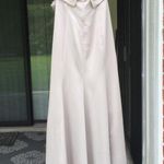 Jim Hjelm Occasion Mauve Satin Bow Front Strapless Dress 14 Photo 4