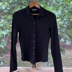 Prairie Underground Women's Black Long Sleeve Button Front Top Size L Size L Photo 0