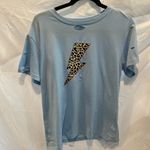 Distressed Light Blue Lighting Bolt Top Size L Photo 0