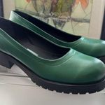 NEW Clizia Vera Pelle Green Italian Leather Mary Jane’s Size 9 Photo 0