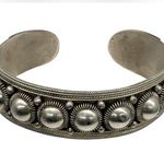 Siam Thailand Vintage Filigree Massive Silver Sterling Cuff Bracelet Pre 1948 Photo 10
