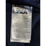 FILA  Navy/White Velour Zip Up Hoddie Long Sleeve Size Small Pockets Logo Vintage Photo 7