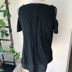 Oh My Gauze Top Women’s Square Neck Cut Out Cotton Cold Shoulder Shirt Boho Black Size undefined Photo 1