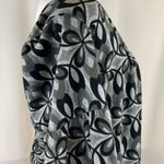 Funky People Black and Gray Floral Elastic Waist Puff Sleeve Top Size XL Photo 7