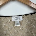 Loft Cardigan Women XL Beige Black Lace Crochet Tie Waist Topper Sweater Boho Tan Photo 7