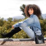 AOTA | Croc Embossed Top Handle Bucket Bag W/ Crossbody | $188 | NWT Black Photo 4