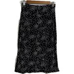 Susan Lawrence Black and White Midi A-line Skirt Photo 1