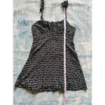 LA Hearts PacSun  Black White Daisy Floral Tie Spaghetti Strap Mini Dress Medium Photo 9