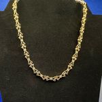 Nina Ricci gold and crystal bow chain necklace Photo 0