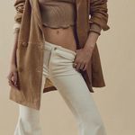 Free People  High Rise White Flare Jeans Photo 0