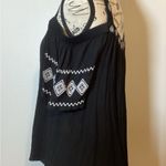 Japna  BOHO OFF THE SHOULDER BLACK EMBROIDERED COLD SHOULDER TOP SIZE MED Photo 7