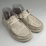 Hey Dude Womens Wendy Slip On Low Top Glitter Lightweight Loafers Shoes Beige 9 Photo 0