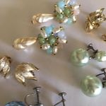 Lot Of 5 Costume Earrings Clip On Clipons Variety Photo 5