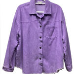 GeeGee  lavender corduroy shacket. Size Large Photo 0