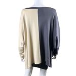 PLANET by Lauren G Lagenlook Two Tone Oversized Swing Top Gray Size undefined Photo 5