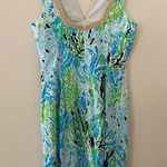 Lilly Pulitzer  Janice Blue Green Gold Sheath Shift Dress 2 Flaw Minor Photo 7
