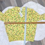 FOR THE REPUBLIC  Floral Bell Sleeve Surplice Blouse Yellow Large Photo 12