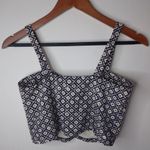 Forever 21 XXI LJ Y2K Diamond Crop Pinup Top Black n White Photo 2