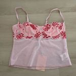 SheIn Pink and Red Lace tank top Photo 0