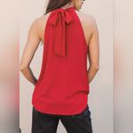 Tyche  Red Halter Blouse Photo 2