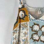 Joie  Silky Chiffon Multicolor‎ Handkerchief Print V Neck Tank Top Photo 1