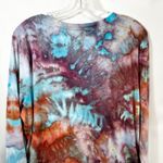 Time and Tru Plus Size 2X Top Handmade Tie Dye Long Sleeve Earthy Blue Boho 628 Photo 6