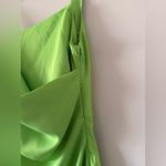 Misha Collection NWT  Alden Satin Midi Dress in Lime Green - Size S Photo 5