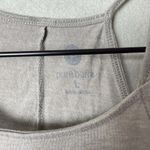 Pure Barre High Neck Graphic Print Tank Top Green Spaghetti Straps Size Large Photo 3