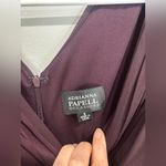 Adrianna Papell  Aubergine Embellished 3/4 Sleeve Ruched Formal Gown Size 8 Photo 14