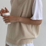 Tan Sweater Vest Size M Photo 0