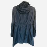 New York & Co. Navy Blue Denim Trench Coat Photo 4