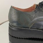 Two Thousand Never Leather Green Black Camouflage Vibram Platform Loafers Photo 4