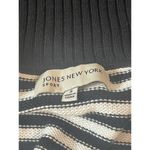 Jones New York  Sport Black And White Knit Cardigan Front Pocket Sweater S Photo 7