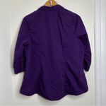 Fashion Bug  Dark Purple Dress Shirt Women’s Size 0X Pintuck detail Career Office Photo 3